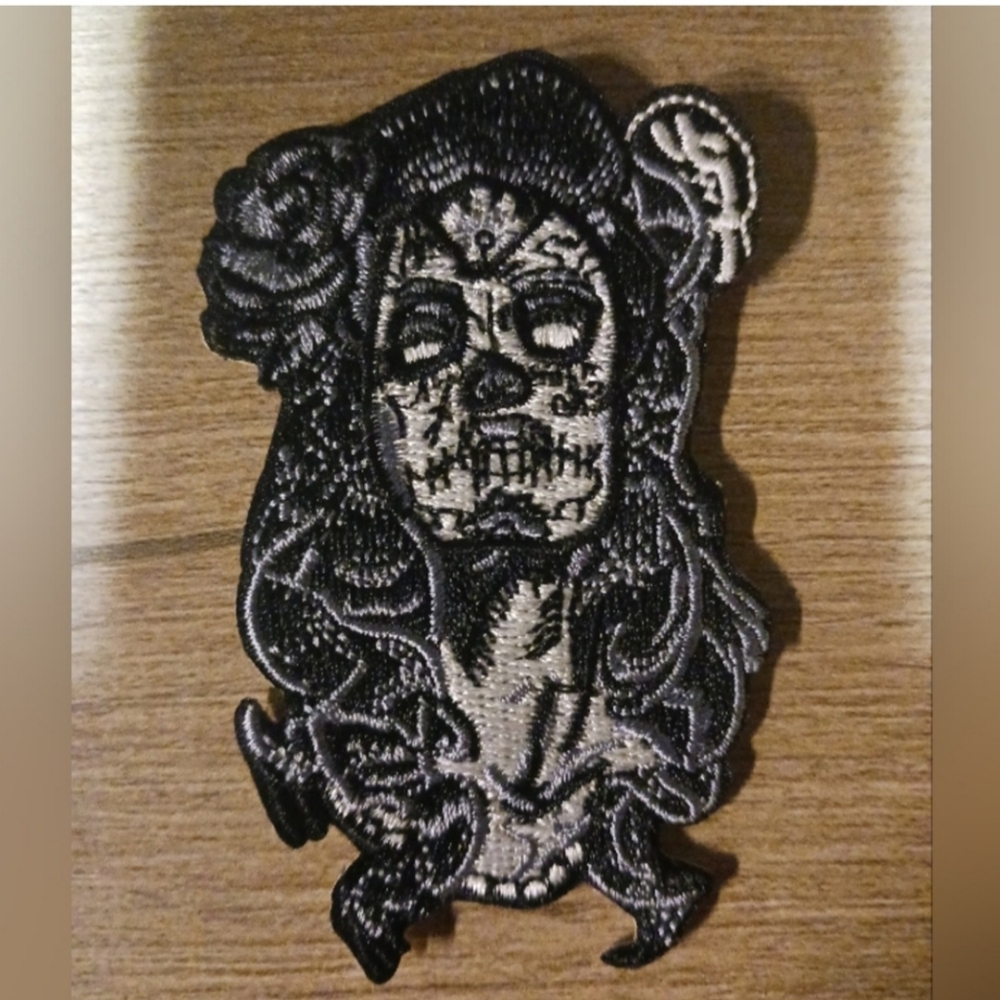 Embroidered Skull Patch
